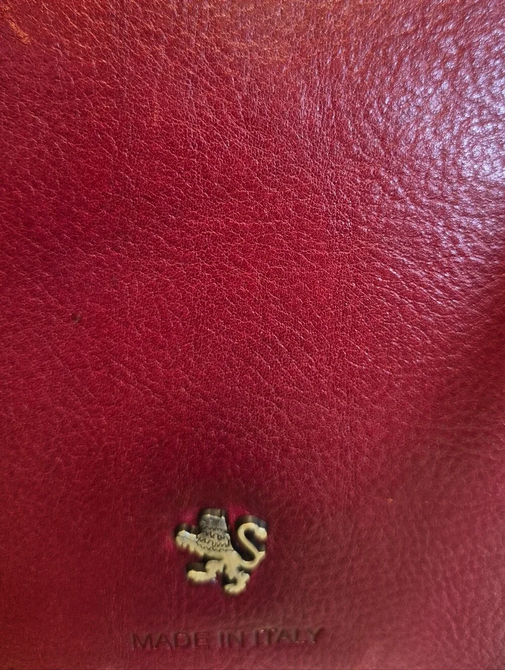 Pratesi Firenze Red Italian Leather Large Wristlet/Clutch Made in Italy Ret$285